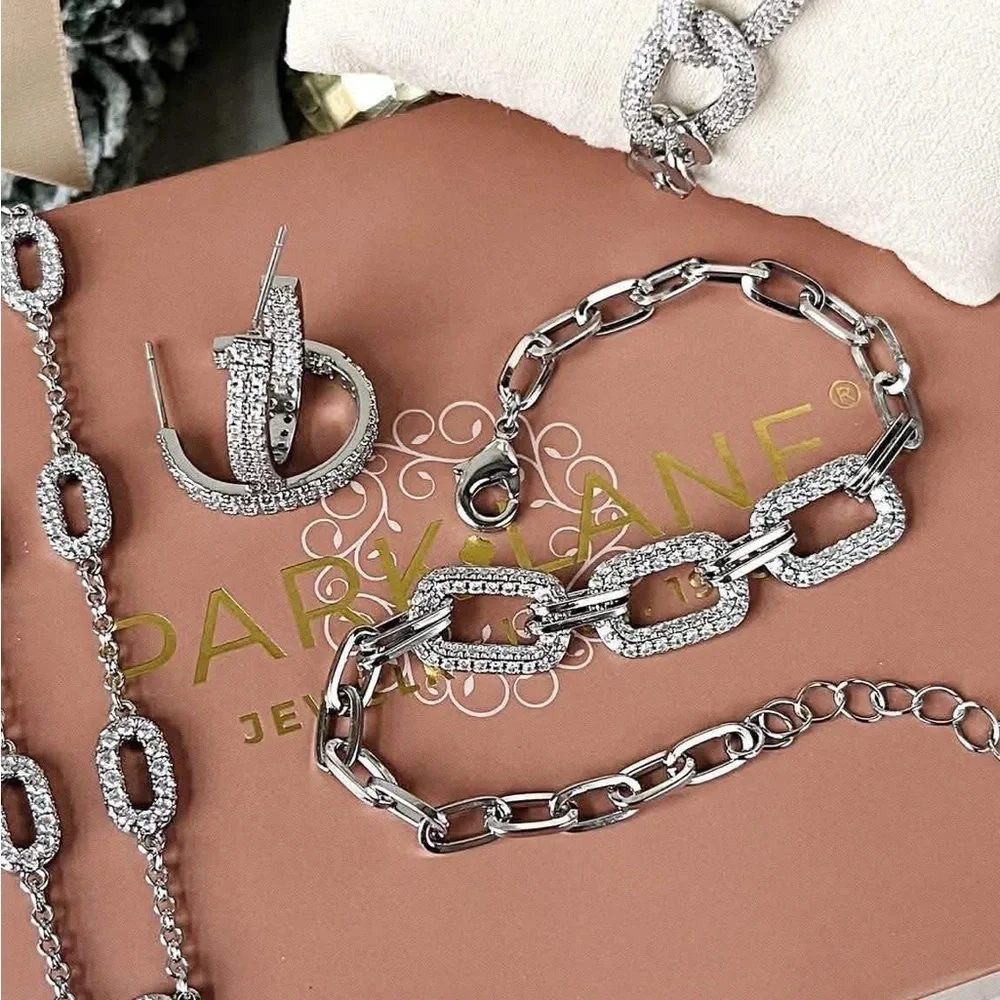 Park Lane Iceluxe Silver Chain Bracelet | December Sparkle Box Exclusive